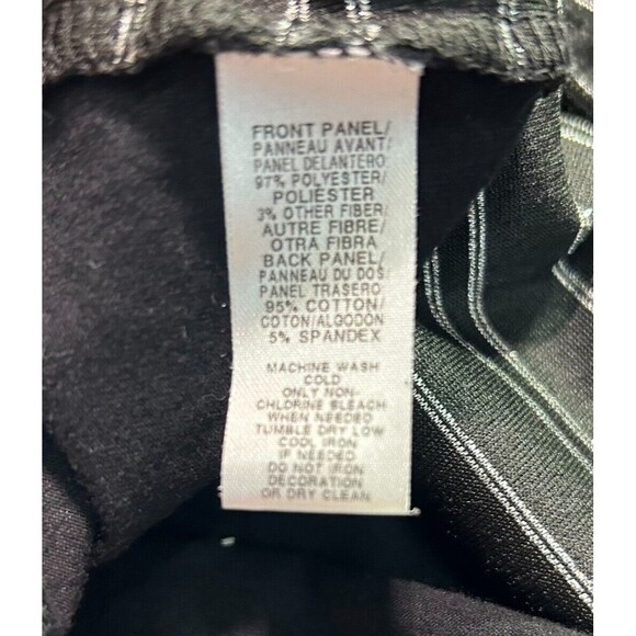 Ann Taylor Loft Outlet Women's Size L Sleeveless Cami Tank Black Silver Stripes - Picture 5 of 8